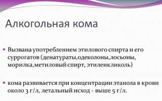 Что такое алкогольная кома и ее последствия