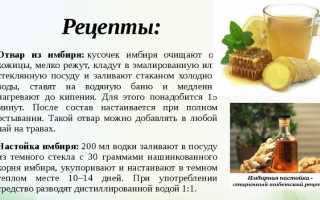 Настойка из имбиря на водке в домашних условиях